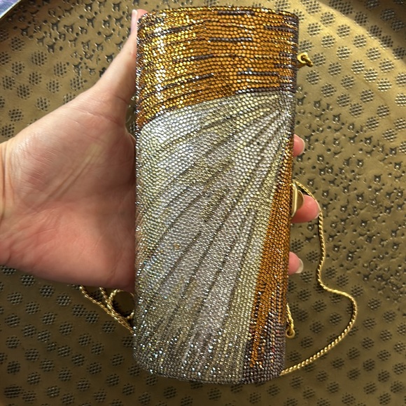 JUDITH LEIBER Swarovski Crystal Clutch with accessories. - Picture 7 of 14